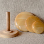 Set of a Hat Block Stand and 3 Pillbox Hat Blocks - 17cm -13cm - 10cm diameter